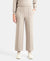 Microfiber Cotton Blend Elastane Stretch Relaxed Fit Wide Leg Pants with Zipper Pockets - Moon Rock