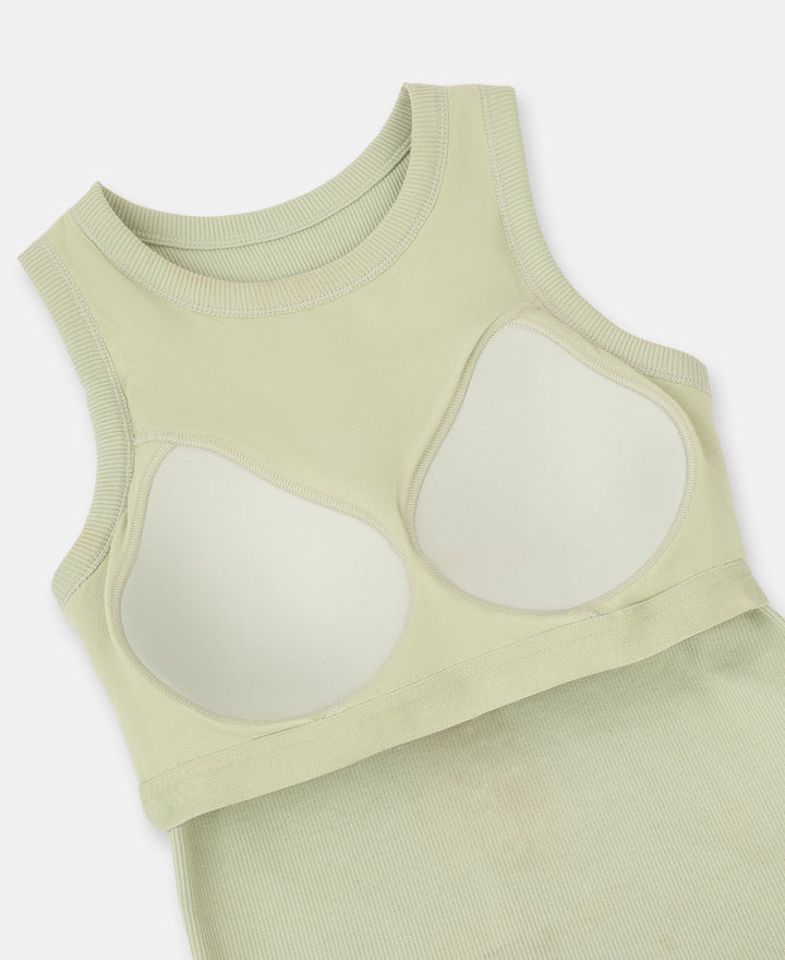 Super Combed Cotton Elastane Stretch Slim Fit Racerback Styled Tank Top - Lint