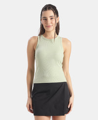 Super Combed Cotton Elastane Stretch Slim Fit Racerback Styled Tank Top - Lint