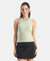 Super Combed Cotton Elastane Stretch Slim Fit Racerback Styled Tank Top - Lint