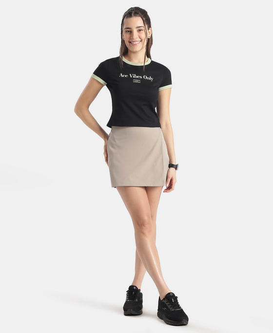 Super Combed Cotton Rich Graphic Printed T-Shirt - Black