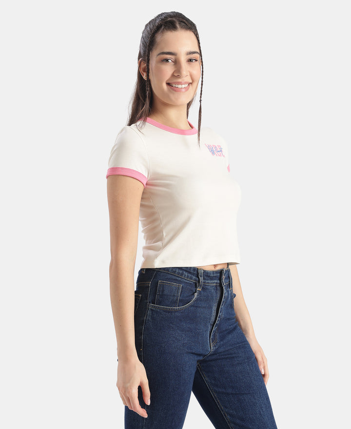 Super Combed Cotton Rich Graphic Printed T-Shirt - Egret