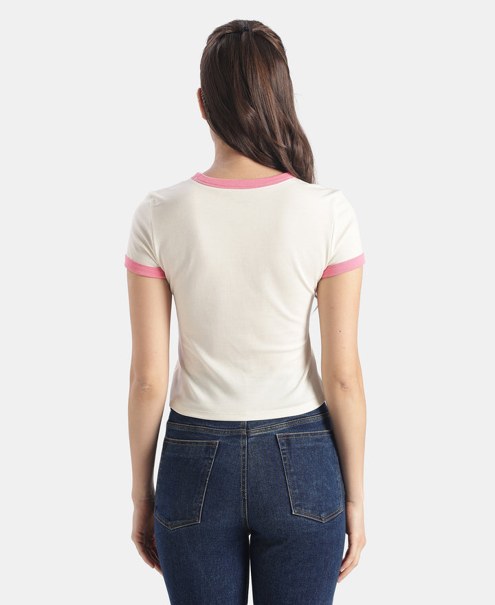 Super Combed Cotton Rich Graphic Printed T-Shirt - Egret