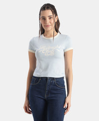Super Combed Cotton Rich Graphic Printed T-Shirt - Skyway