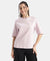 Super Combed Cotton Rich Oversized Graphic Print T-Shirt - Lilac Snow