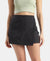 Microfiber Fabric Skort with Side Zipper Pockets - Black