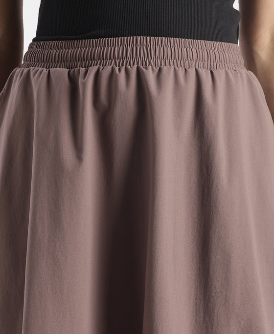 Microfiber Fabric Skirt with Side Pockets - Plum Truffle