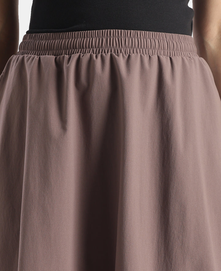 Microfiber Fabric Skirt with Side Pockets - Plum Truffle