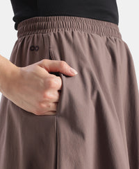 Microfiber Fabric Skirt with Side Pockets - Plum Truffle