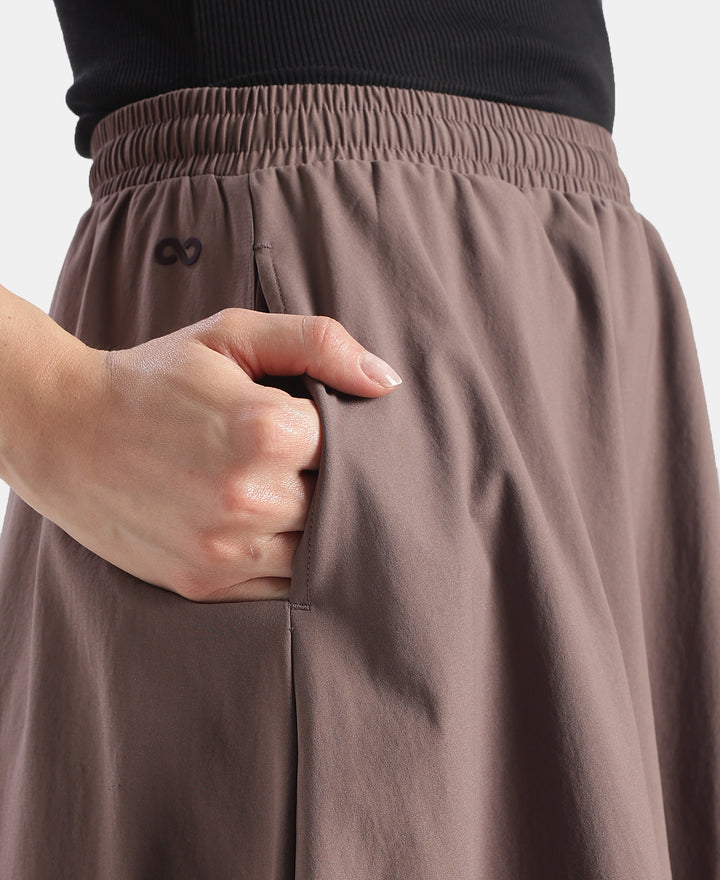Microfiber Fabric Skirt with Side Pockets - Plum Truffle