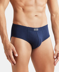 Super Combed Cotton Rib Solid Brief with StayFresh Treatment - Deep Navy-3