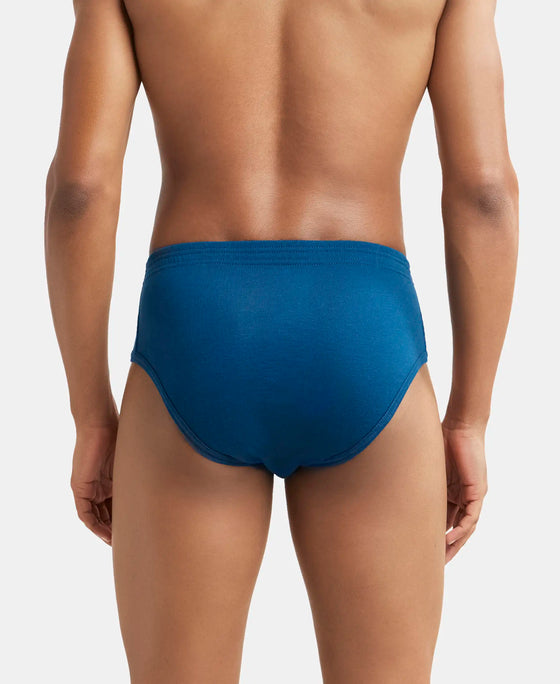 Super Combed Cotton Rib Solid Brief with StayFresh Treatment - Poseidon-3