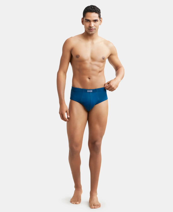 Super Combed Cotton Rib Solid Brief with StayFresh Treatment - Poseidon-4