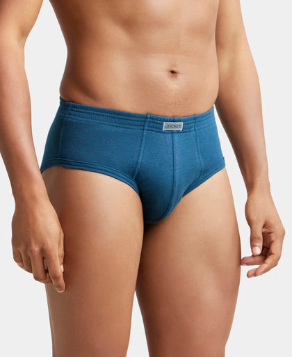 Super Combed Cotton Rib Solid Brief with StayFresh Treatment - Reflecting Pond-2