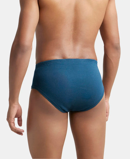 Super Combed Cotton Rib Solid Brief with StayFresh Treatment - Reflecting Pond-3