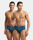 Super Combed Cotton Rib Solid Brief with StayFresh Treatment - Reflecting Pond-1