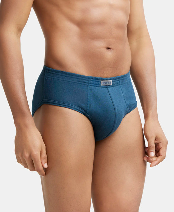 Super Combed Cotton Rib Solid Brief with StayFresh Treatment - Reflecting Pond-3