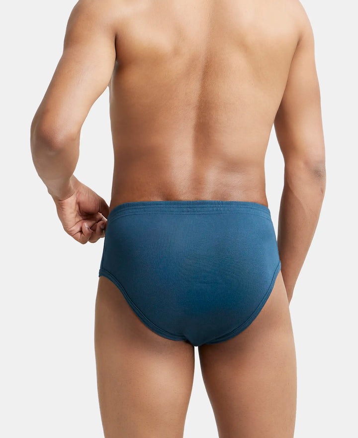 Super Combed Cotton Rib Solid Brief with StayFresh Treatment - Reflecting Pond-4