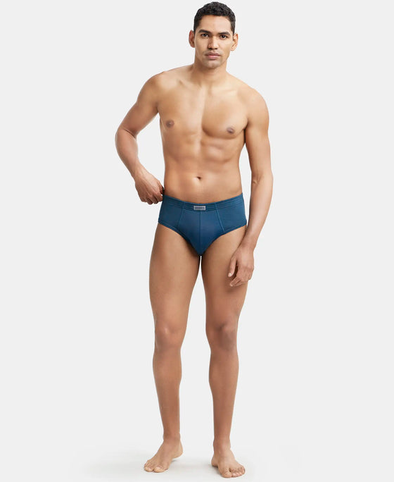 Super Combed Cotton Rib Solid Brief with StayFresh Treatment - Reflecting Pond-5