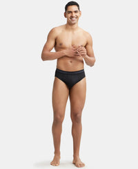 Super Combed Cotton Solid Brief with Stay Fresh Treatment - Black-4