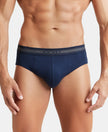 Super Combed Cotton Solid Brief with Stay Fresh Treatment - Deep Navy-1