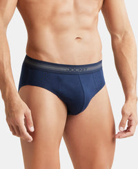 Super Combed Cotton Solid Brief with Stay Fresh Treatment - Deep Navy-2