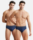 Super Combed Cotton Solid Brief with Stay Fresh Treatment - Deep Navy-1