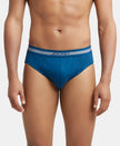 Super Combed Cotton Solid Brief with Stay Fresh Treatment - Poseidon-1