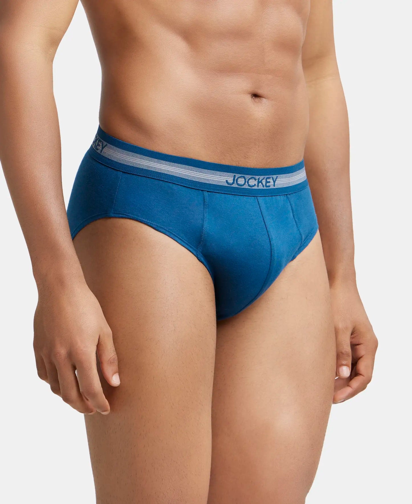 Super Combed Cotton Solid Brief with Stay Fresh Treatment - Poseidon-2