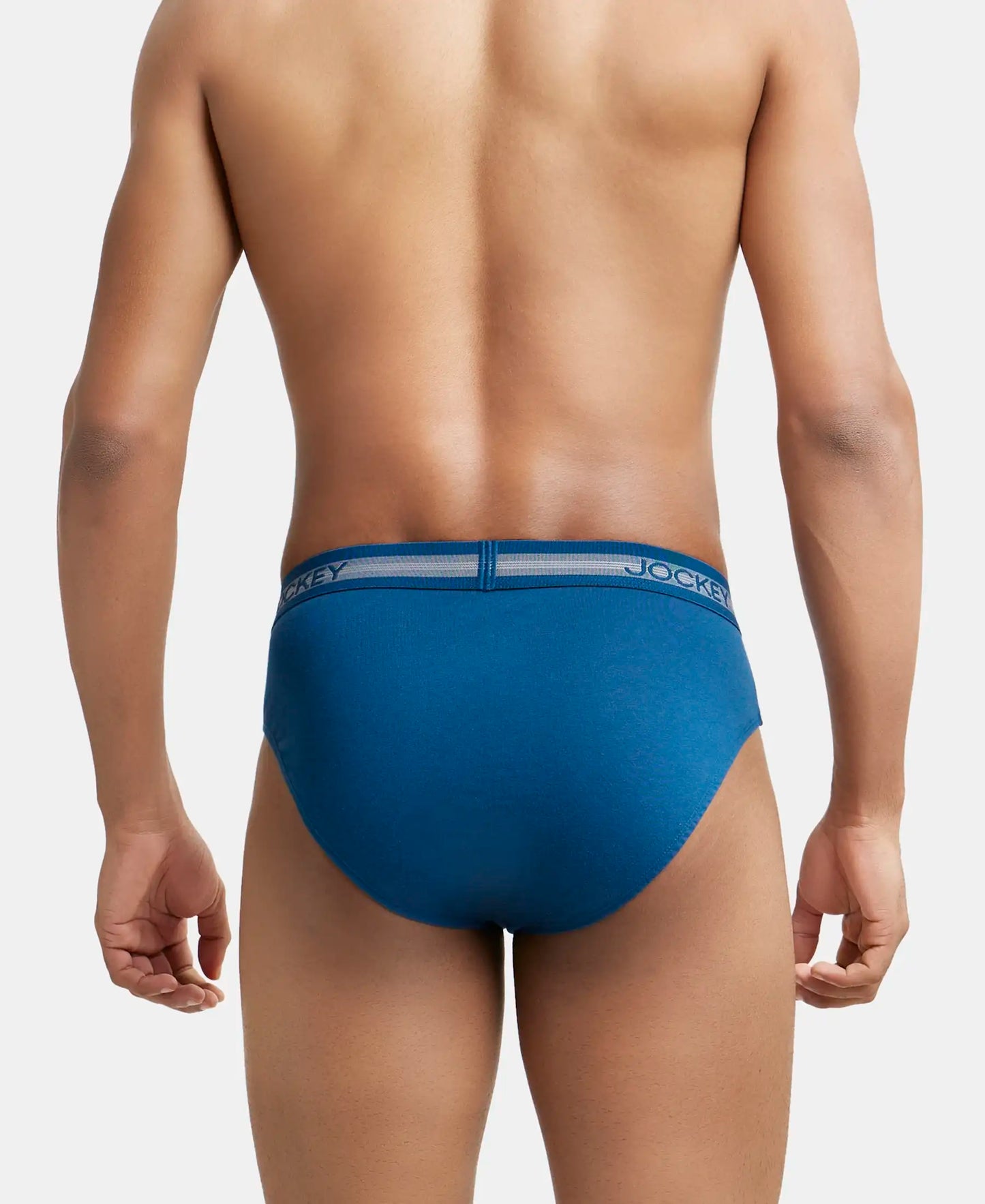 Super Combed Cotton Solid Brief with Stay Fresh Treatment - Poseidon-3
