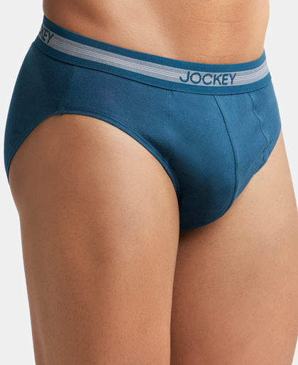 Super Combed Cotton Solid Brief with Stay Fresh Treatment - Reflecting Pond-7