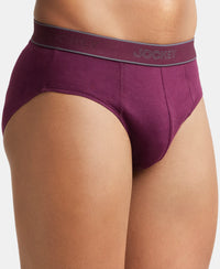 Super Combed Cotton Solid Brief with Stay Fresh Treatment - Wine Tasting-7