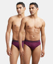 Super Combed Cotton Solid Brief with Stay Fresh Treatment - Wine Tasting-1