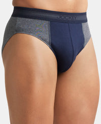 Super Combed Cotton Solid Brief with Stay Fresh Treatment - Charcoal Melange & Deep Navy-7