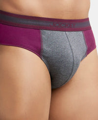 Super Combed Cotton Solid Brief with Stay Fresh Treatment - Black & Wine Tasting-6