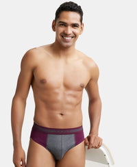 Super Combed Cotton Solid Brief with Stay Fresh Treatment - Black & Wine Tasting-6
