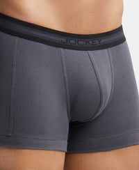 Super Combed Cotton Rib Solid Trunk with StayFresh Treatment - Asphalt-6