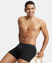 Super Combed Cotton Rib Solid Trunk with StayFresh Treatment - Black-6