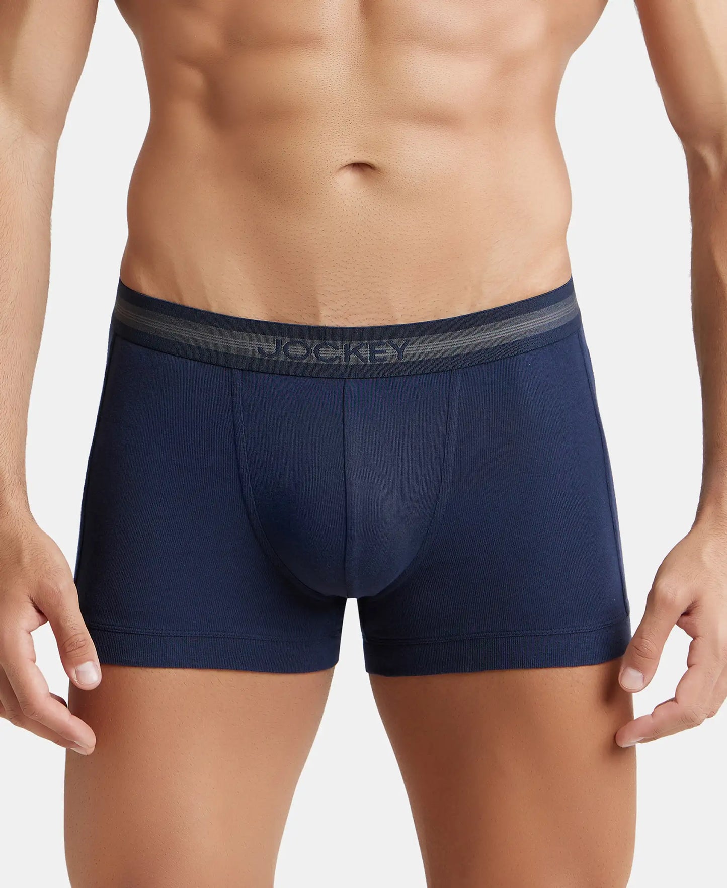 Super Combed Cotton Rib Solid Trunk with StayFresh Treatment - Deep Navy-1