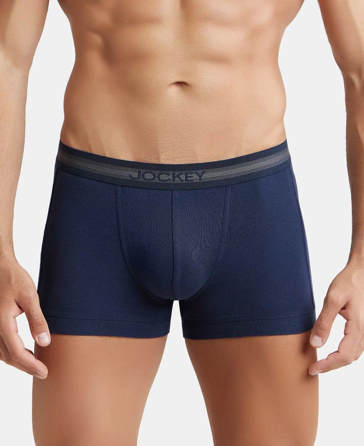 Super Combed Cotton Rib Solid Trunk with StayFresh Treatment - Deep Navy-1