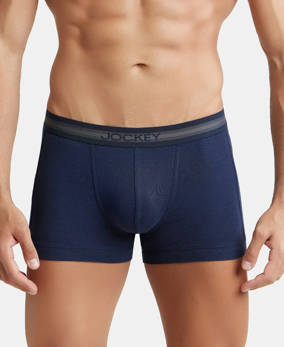 Super Combed Cotton Rib Solid Trunk with StayFresh Treatment - Deep Navy-2
