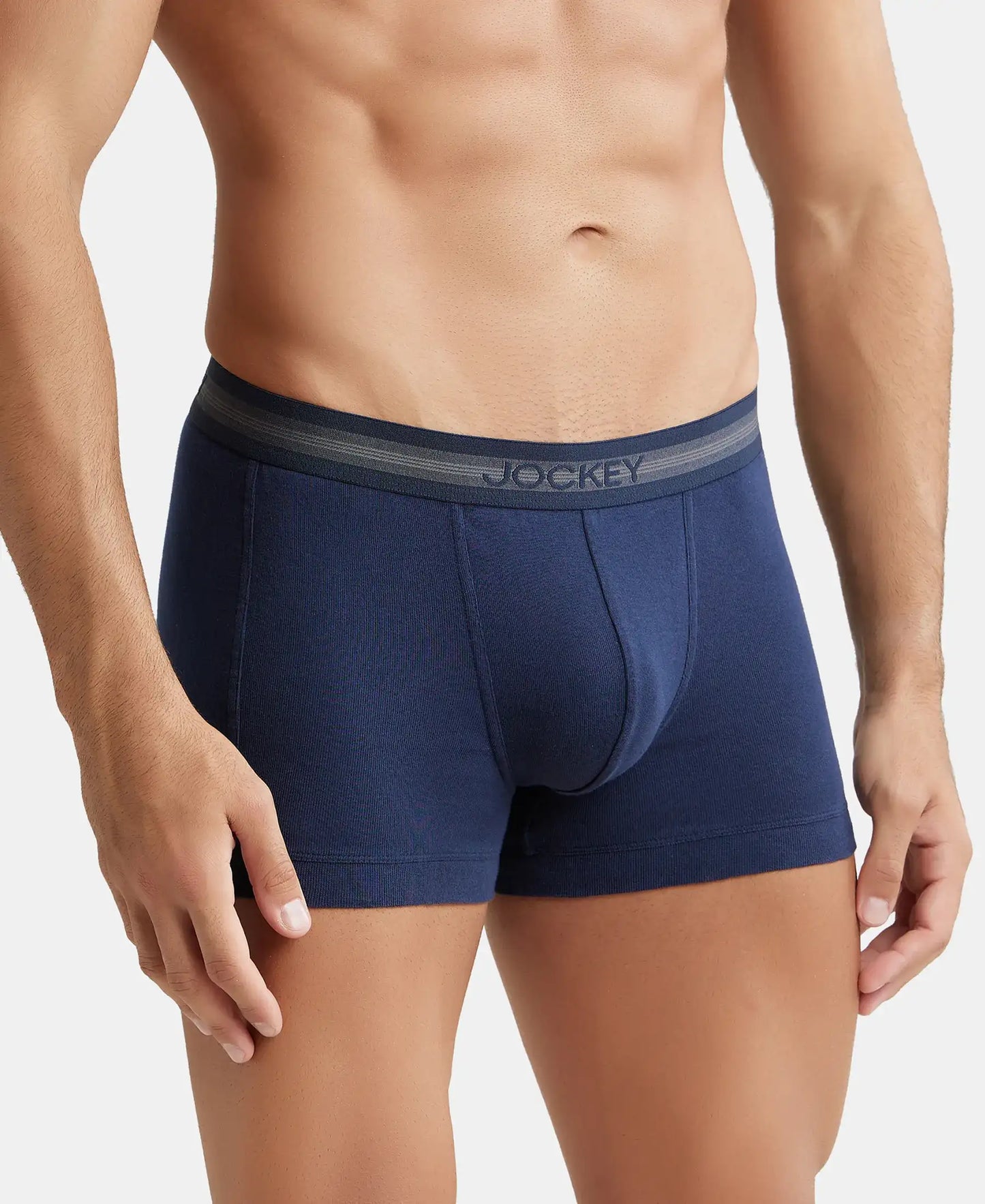 Super Combed Cotton Rib Solid Trunk with StayFresh Treatment - Deep Navy-3