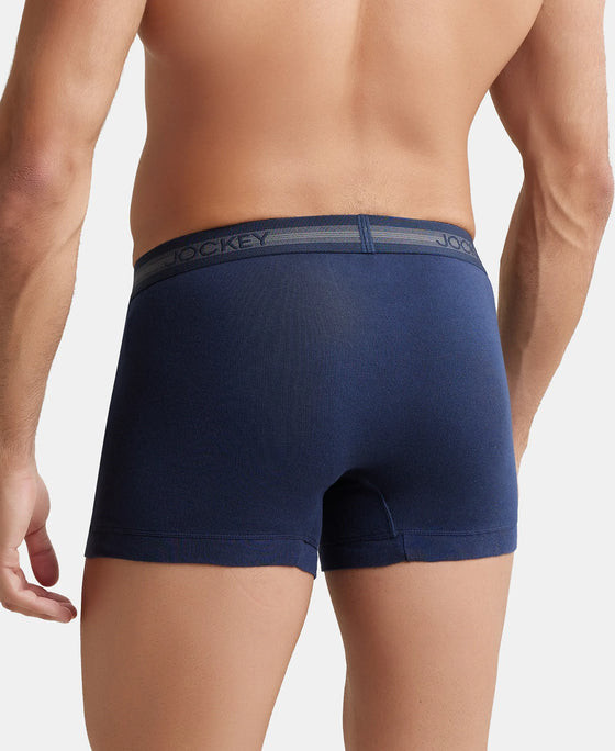 Super Combed Cotton Rib Solid Trunk with StayFresh Treatment - Deep Navy-4