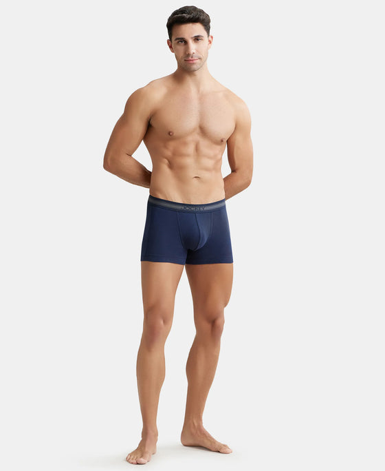 Super Combed Cotton Rib Solid Trunk with StayFresh Treatment - Deep Navy-5