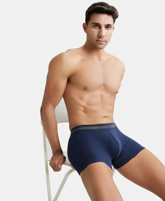 Super Combed Cotton Rib Solid Trunk with StayFresh Treatment - Deep Navy-6