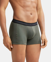 Super Combed Cotton Rib Solid Trunk with StayFresh Treatment - Deep Olive-2