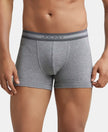 Super Combed Cotton Rib Solid Trunk with StayFresh Treatment - Mid Grey Melange-1