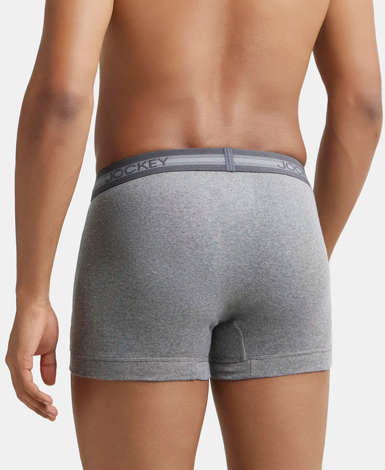 Super Combed Cotton Rib Solid Trunk with StayFresh Treatment - Mid Grey Melange-3