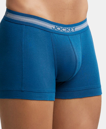 Super Combed Cotton Rib Solid Trunk with StayFresh Treatment - Poseidon (Pack of 2)