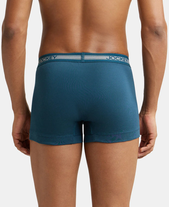 Super Combed Cotton Rib Solid Trunk with StayFresh Treatment - Reflecting Pond-3